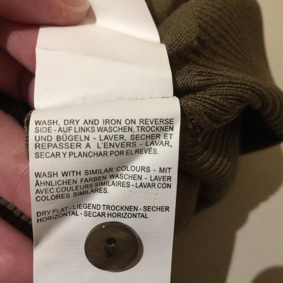 Yest Yana 12207 Ladies Dark Olive Cardigan Sweater with Buttons Sizes 12 and 14 - Picture 10 of 15